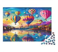 Globo aerostático Puzzle 1000 Piezas De Cartón Grueso Conjunto De Rompecabezas Anti Estrés Adultos para Noche De Juegos como Regalo Original 38x26cm/1000pcs