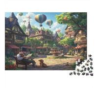 Globo aerostático Puzzle 1000 Piezas De Cartón Grueso Juego De Rompecabezas En Paquete Anti Estrés Adultos para Fiesta De Pijamas como Regalo Original 70x50cm/1000pcs