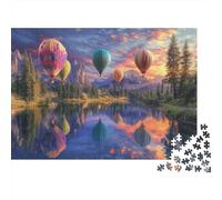 Globo aerostático Puzzle 1000 Piezas Rompecabezas Adultos Niños A Partir De 12 Años Bosques Lagos Mpresión De Alta Definición Multicolor Estimulante Juego 1000pcs (75x50cm)