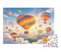 Globo Aerostático Puzzle de 1000 Piezas para Adultos Cielo Colorido Papel Relajación Decoración Regalo 52x38cm/1000pcs