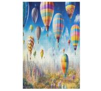 Globo aerostático Rompecabezas de madera, descompresión rompecabezas, para adultos niños 1000 piezas juguetes de descompresión (78×53cm)