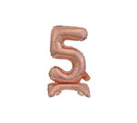 Globo - Amscan - Número 5 - 38 cm - Oro rosa - Decoración de fiesta