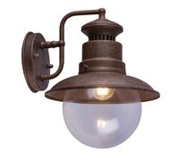 Globo Aplique de exterior Sella de acero color oxidado True
