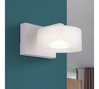 Globo Aplique de pared LED Belinda, blanco, ancho 15 cm, cristal True