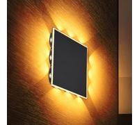 Globo Aplique de pared LED Saidy, ancho 22 cm, negro, metal True