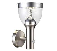 GLOBO Aplique LED Solar IP44 para exteriores con Sensor 90° 2-6 Metros, incluida batería de litio y 16xLED 0,2W