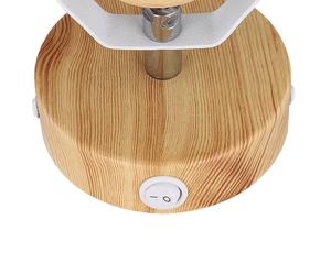 Globo Aplique Wiho de metal, blanco/look madera, 1 luz