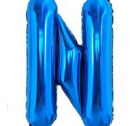 Globo azul de 100 cm, con letra N (40 pulgadas), para decoración de globos, cumpleaños, bodas, fiestas y así sucesivamente (letra N)