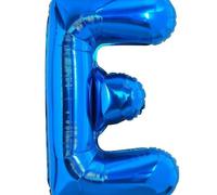 Globo azul de 100 cm, letra E, para decoración de globos, cumpleaños, bodas, fiestas y así sucesivamente (letra E)