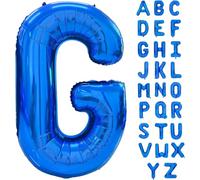 Globo azul de 100 cm, letra G (40 pulgadas), para decoración de globos, cumpleaños, bodas, fiestas y así sucesivamente (letra G)