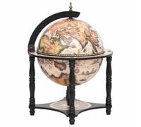 Globo Bar Negro Madera Sólida Eucalipto | Espacio de almacenamiento para botellas y vasos, decoración de tarjetas, para el hogar y la oficina