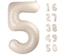 Globo blanco leche de 40 pulgadas, globo de helio de aluminio de mylar jumbo para 15, 25, 35, 50, globos grandes gigantes gigantes, enormes globos de Mylar de aluminio para 55 y 65 cumpleaños, para