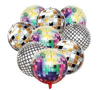 Globo Bola Discoteca,Globos de Cumpleaños,Globos 4D de 22 Pulgadas, Decoración Para Fiestas de los 80 y 90,Globos Para Fiesta Temática de Discoteca, Cumpleaños, Fiesta Mitzvah, Decoración de Fiesta