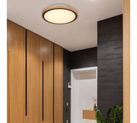 Globo Bruno Plafón LED con marco de madera CCT Ø 30 cm EC:EPREL:119105