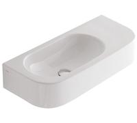 Globo Concept lavabo 55x27 cm semicircular clásico blanco brillante SCT55.BI