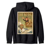 Globo de Aire Caliente Vintage Lindo Monkey Punch Baby The Brave Sudadera con Capucha