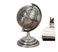Globo de aleación vintage, de escritorio, decoración moderna para el hogar, escultura elegante para estantería, oficina, escuela, escritorio, sala de estudio, regalo, decoración de mesa