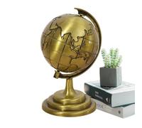 Globo de aleación vintage, de escritorio, decoración moderna para el hogar, escultura elegante para estantería, oficina, escuela, escritorio, sala de estudio, regalo, decoración de mesa