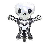 Globo de aluminio con forma de fantasma | Globo iridiscente de Halloween | Globos de aluminio de esqueleto de Halloween | Suministros de globos inflables para accesorios de fotografía, carnaval