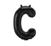 Globo de aluminio con letra C, 40 cm, color negro, 40 cm, globo decorativo para fiestas, bodas, cumpleaños, Año Nuevo, regalo, bebé, publicidad, escaparates, caja de fotos, nombre, palabra