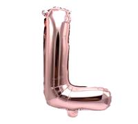 Globo de aluminio con letra L, oro rosa, 40 cm, globo decorativo para fiestas, bodas, cumpleaños, Año Nuevo, regalo, bebé, publicidad, escaparate, caja de fotos, nombres, palabras