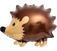 Globo de aluminio de erizo marrón, decoración de cumpleaños, bosque y animales, 50 cm (paquete de 2)
