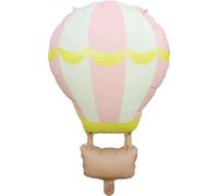 Globo de aluminio de globo de aire caliente rosa y amarillo - Baby Shower, fiesta de cumpleaños y decoración de guardería, globo de helio, 80 cm