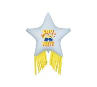 Globo de aluminio de Minions de 72 cm, estrella con flecos, Yay Party - Globo de estrella para helio o aire, decoración de cumpleaños infantiles, globos de aluminio, decoración de cumpleaños, color