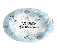 Globo de aluminio Mylar redondo (46 cm), para bautizo, color azul