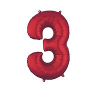 Globo de aluminio pequeño con el número 3, 35 cm