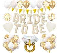 Globo de Bride to Be, Conjunto de globos color crema con letras Bride to Be,Conjunto de decoración Bride to Be,para despedida de soltera, para mujer,set de globos decorativos para despedida de soltera
