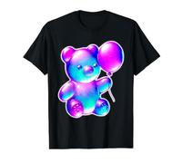 Globo de Caramelo de Oso de Goma Camiseta gráfica económica, Hombre, Negro, S