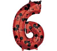Globo de cumpleaños de Mickey Mouse número 6