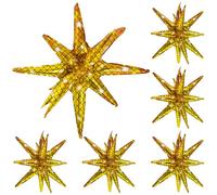 Globo de estrella de explosión 4D de una sola pieza de 14 puntas, cono de estrella, globo puntiagudo, casino, película, discoteca, fiesta, suministros para fiesta, paquete de 6 globos metálicos