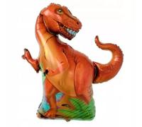 Globo de foil de dinosaurio T-Rex, naranja - 66 x 59 cm