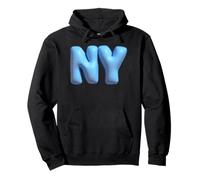 Globo de helio de Nueva York, diseño retro con letras Sudadera con Capucha