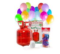 Globo de helio para 20 globos, incluye globos, bombona de helio de 140 l, llenado de gas, globos de aluminio, para fiestas y bodas
