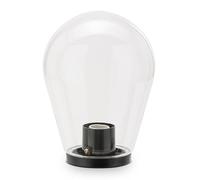 Globo de jardín, farola exterior de 21,5 x 92,5 cm, casquillo E27, compatible con LED, impermeable IP44, esfera para jardines, parques, condominios y terrazas. Transparente
