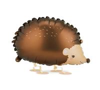 Globo de lámina de erizo para caminar, erizos con pies pequeños, globo de hedgehog, regalo para niños, decoración de cumpleaños infantiles, Pascua, primavera, otoño, tamaño 58 x 36 cm