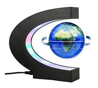 Globo de Levitación Magnética con Luces LED, Mapa del Mundo Giratorio Antigravedad de 3 Pulgadas, Gadget Decoración de Escritorio & Regalo de Cumpleaños Tecnológico para Hombres, Niños, Esposo, Jefe