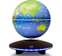 Globo de levitación magnética Mapa del mundo Lámpara de bola flotante Decoración de escritorio con base de luz LED, Decoración del hogar