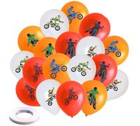 Globo de motocicleta, Globos de Coche de Carreras,Globos para bicicletas, 18PCS Globos de carreras de cumpleaños,suministros de fiesta de cumpleaños de motocross,