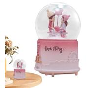 Globo de nieve de San Valentín - Bola de musical, globo de agua brillante para parejas | iluminación LED cálida, diseño romántico de de música para regalo de boda y decoraciones
