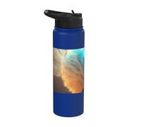 Globo de nieve del espacio exterior el símbolo del infinito Stainless Steel Insulated Water Bottle