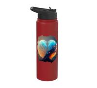 Globo de nieve del espacio exterior el símbolo del infinito Stainless Steel Insulated Water Bottle