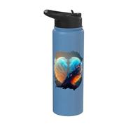 Globo de nieve del espacio exterior el símbolo del infinito Stainless Steel Insulated Water Bottle