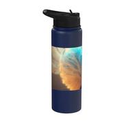 Globo de nieve del espacio exterior el símbolo del infinito Stainless Steel Insulated Water Bottle