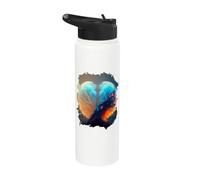 Globo de nieve del espacio exterior el símbolo del infinito Stainless Steel Insulated Water Bottle