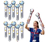 Globo de palo de fútbol de la Copa del Mundo 2026, globo de apoyo de 24 pulgadas, bandera nacional, accesorios de animación de película de aluminio para fanáticos del béisbol (50 piezas)