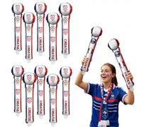 Globo de palo de fútbol de la Copa del Mundo 2026, globo de apoyo de 24 pulgadas, bandera nacional, accesorios de animación de película de aluminio para fanáticos del béisbol (50 piezas)